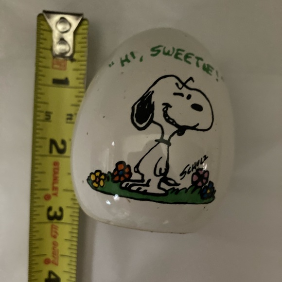 VTG 1958 Snoopy Peanuts “HI, SWEETIE!”ceramic white egg - Picture 7 of 7